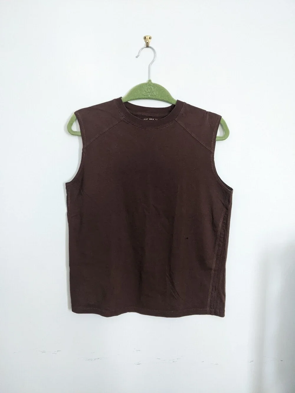 Arizona brown cotton tank top muscle tee
